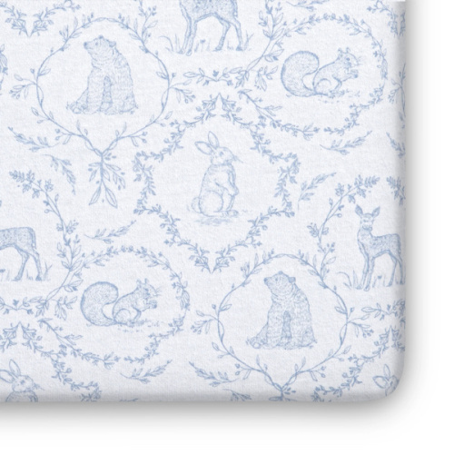 Woodland Organic Jersey Cotton Crib Sheet and Changing Pad Cover Set