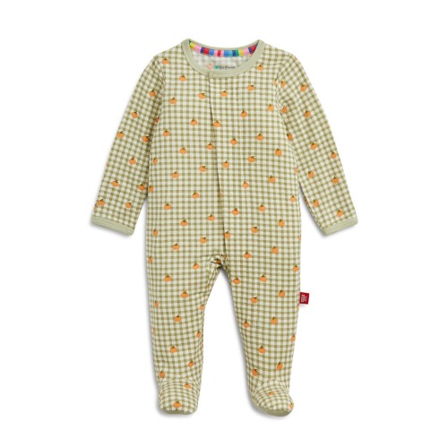 Baby Pumpkin Plaid Footie