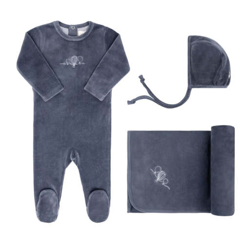 Velour Embroidered Hot Air Balloon Collection - Take Me Home Set