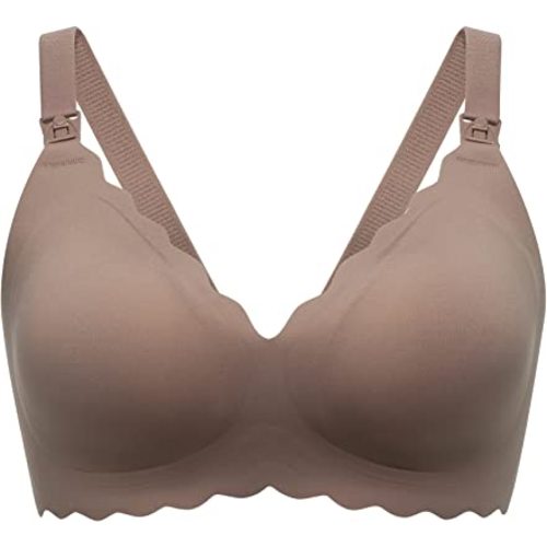 Momcozy Nursing Bras for Breastfeeding, YN46 Jelly Strip Support Comfort Maternity Bra, Seamless Soft Wirefree Pregnancy Bra