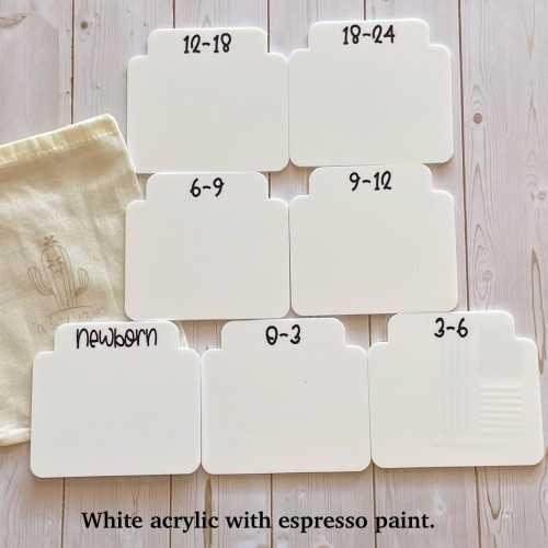 Personalized Acrylic Baby Clothes Drawer Dividers: Nursery Organization, Newborn to 24 Months