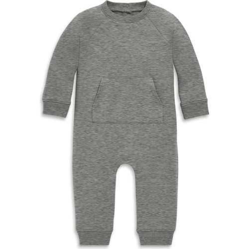 Baby Sweatshirt Romper, Heather Storm Gray - Primary | Maisonette