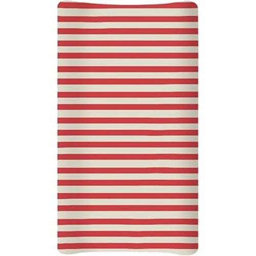 Red Stripe Changing Pad Cover for Baby Christmas Baby Diaper Change Table Pad Covers Soft Cradle Mattress Sheets Christmas Decor for Nursery