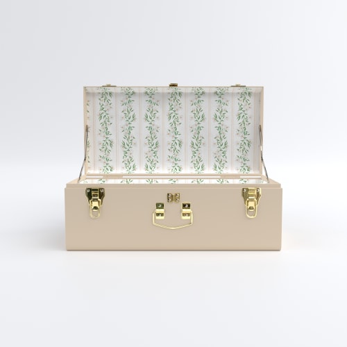Petite Trunk - Beige - Darling Dogwood / No Embroidery