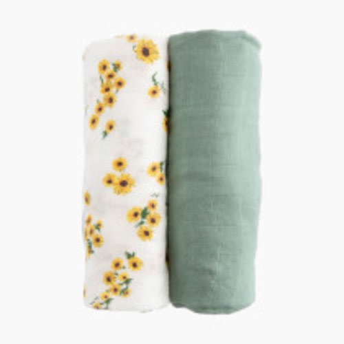 Little Unicorn Deluxe Bamboo Swaddle Blanket (2 Pack) - Ditsy Sunflower