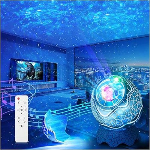 Star Projector, Galaxy Projector for Bedroom, Remote Control & White Noise Bluetooth Speaker, 16 Colors LED Night Lights for Kids Adults Gaming Room