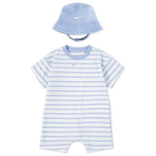 Baby Boys' Short-Sleeve Romper with Bucket Hat