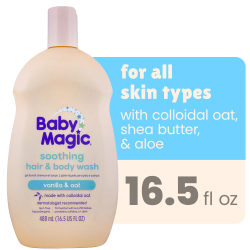 Baby Magic Soothing Hair & Body Wash, Vanilla & Oat, Hypoallergenic, 16.5 fl oz