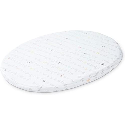 Stokke Sleepi Rainbow Alphabet Mini Crib Fitted Sheet Designed by Pehr