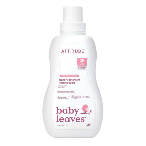 ATTITUDE baby leaves, Laundry Detergent, Unscented, 1.04L - 2L