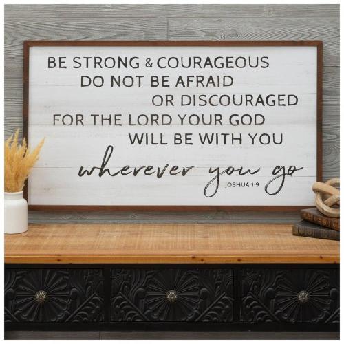 Joshua 1:9 Wood Wall Decor