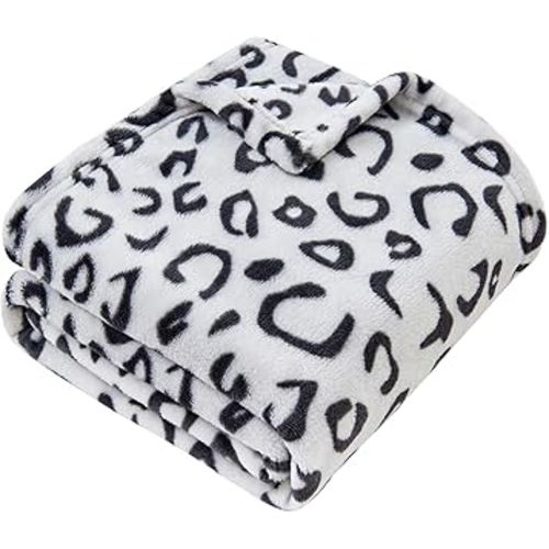 Yurhap Leopard Print Baby Blanket Fleece Baby Blankets for Boys, Ultra Soft Cozy Fluffy Infant Toddler Newborn Receiving Gifts for Crib Stroller, 30x40 Inch, Grey