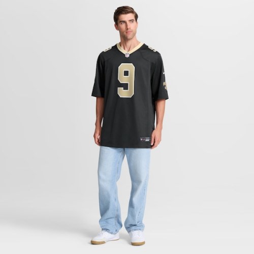 Men's New Orleans Saints Drew Brees Nike  Black Team Game Jersey