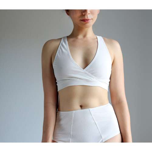 Organic Cotton Bralette. 100% Organic Cotton. Comfortable Breathable Bra. Sustainable Natural Handmade Lingerie. Sleep bra. Nursing bra