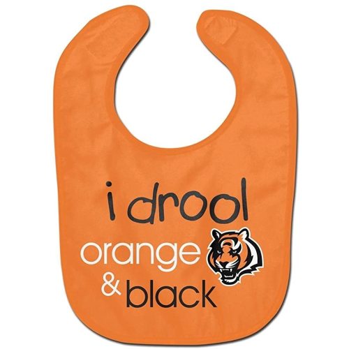 WinCraft NFL Cincinnati Bengals WCRA1963214 All Pro Baby Bib,Orange
