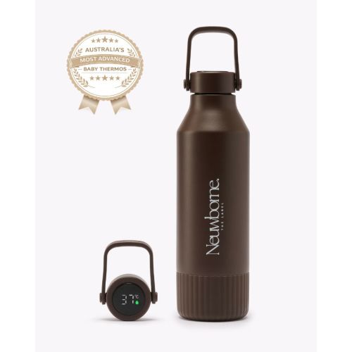 Neuwborne Formula Feeding Thermos | Keeps Water Warm 12H – Smart Temp Display - Sand – Neuwborne the label