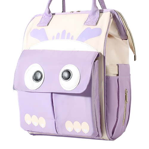 TELOLY Diaper Bag,Fashionable and Elegant Diaper Bag Backpack,Bidirectional Hardware Zipper Head Baby Diaper Bag,Purple