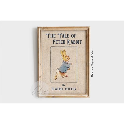 The Tale of Peter Rabbit Book Cover PHYSICAL Poster | Bookish Gift for Book Lovers and Bookworm | Vintage Style Classic Kids Books