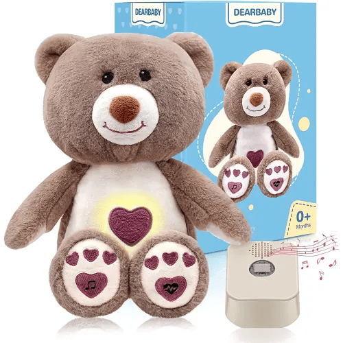 DEARBABY Baby Sleep Soother,Newborn Essentials Baby Stuff Toys 0-6 Months,Baby Christmas Girl Gifts Sound Machine for Nursery with Realistic Breathing Motion Shusher Baby Registry Search