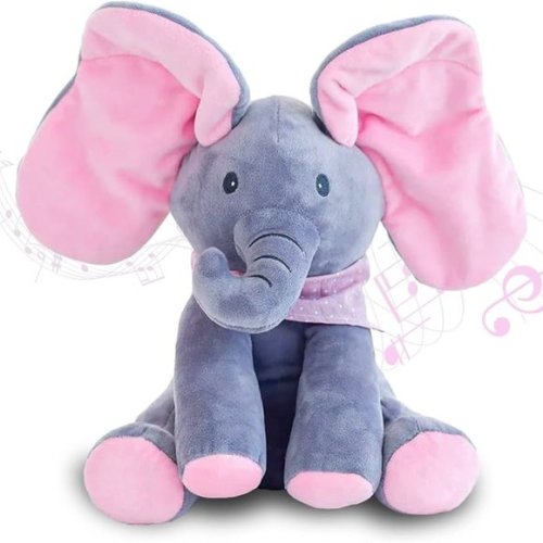 Ellie the Musical Peek A Boo Elephant plush stuffed interactive Toy