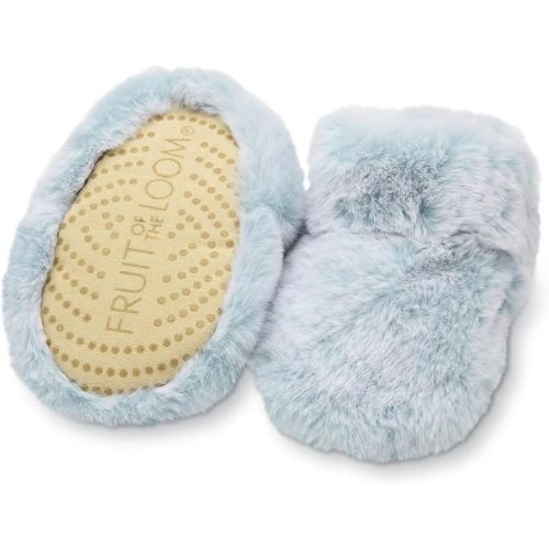 Fruit of the Loom Cozy Thermal Wrap Booties with Non-slip Grips for Baby Girls, Boys, Unisex -