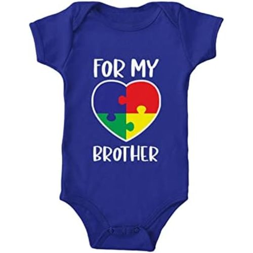 Tcombo For My Brother - Autism Puzzle Heart Bodysuit