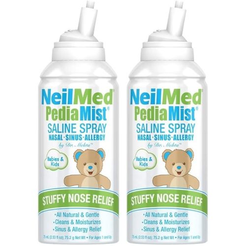 NeilMed Pediamist Pediatric Saline Spray, 2.53 Fl. Oz (Pack of 2) - Packaging May Vary