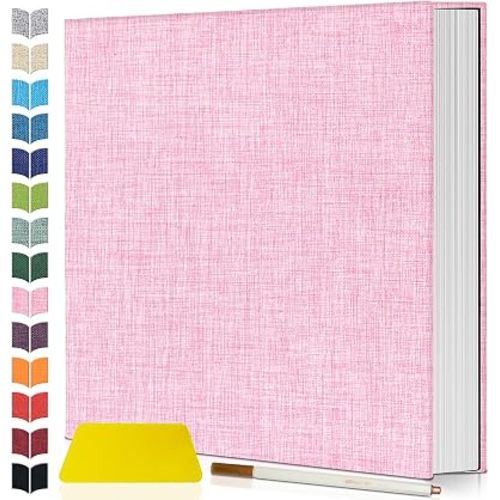 Artfeel Photo Album Self Adhesive Scrapbook,Large Photo Book for 4x6,5x7,8x10 Pictures,DIY Album for Baby Wedding Family Travel Birthday,with Metallic Pen and Scraper