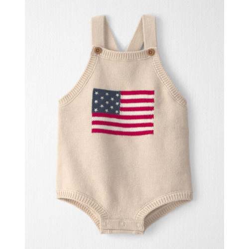 Baby Organic Cotton American Flag Sweater Knit Bubble