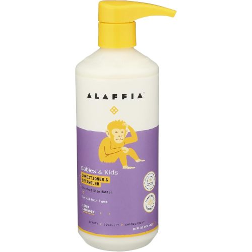Alaffia, Conditioner Detangler Babies Kids Lemon Lavender, 16 Ounce