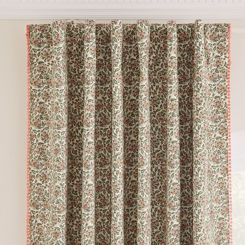 Pink Chicken Spring Floral Blackout Curtain
