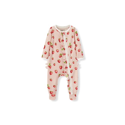 Organic Cotton Ruffle Footed Romper