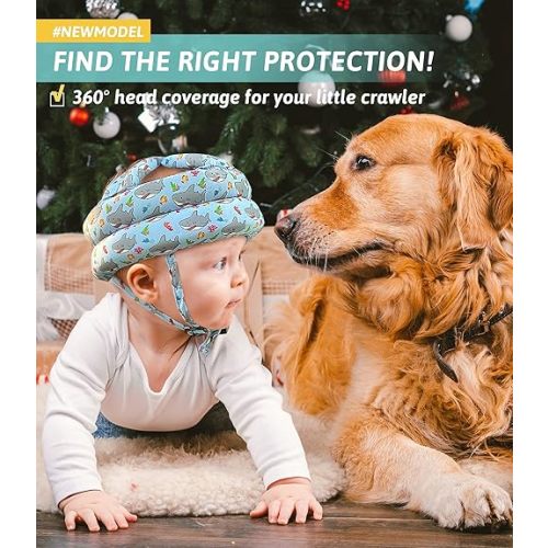 Simply Kids Baby Helmet for Crawling Walking I Baby Head Protector No Bumps and Soft Cushion Infant Baby Safety Headguard for Learning to Walk I Toddler Helmets 1-2 Years Old, 6-12 Months (Pink Fox)