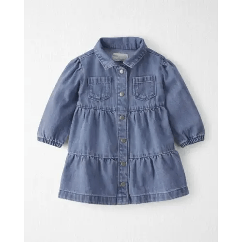 Baby Girl Organic Cotton Denim Dress - Little Planet | Carter's