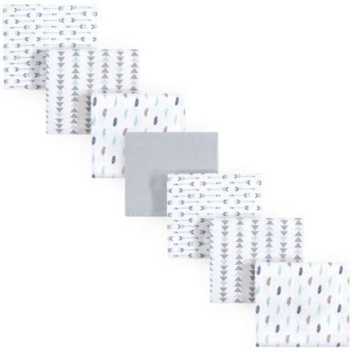 Luvable Friends Baby Boy Cotton Flannel Receiving Blankets, Boy Feathers 7-Pack, One Size