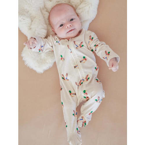 Bamboo Zipper Footie- Mallard – VACE
