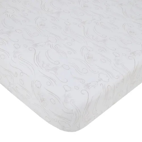NoJo Disney Winnie the Pooh - Blustery Day Clouds Fitted Crib Sheet