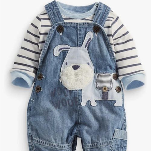 Cute Baby Boy Clothes Suit Toddler Boys' Striped long Sleeve T-Shirt+Denim Overalls Jumpsuit Pants Outfits Sets