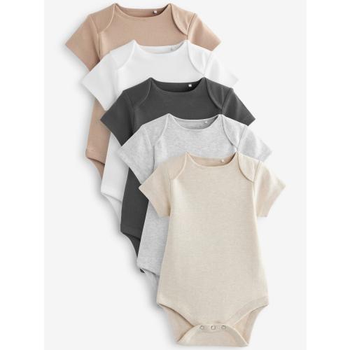 Neutral Baby Essential Short Sleeve Bodysuits 5 Pack