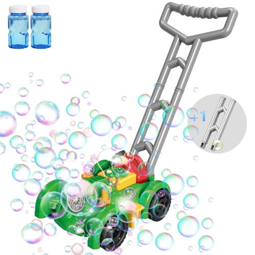Koppop Bubble Lawn Mower Toy for Toddlers Age 1-4 - Outdoor Push Toy with Bubbles, Birthday Gift for Boys Girls, Summer Backyard Games, Preschool Kids Activity (Green).