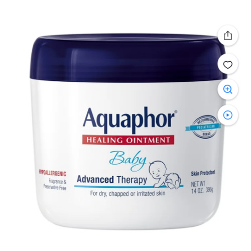 Aquaphor Baby Healing Ointment Advanced Therapy Skin Protectant for Chapped or Dry Skin, Drool Rash and Diaper Rash Ointment, 14 Oz Jar
