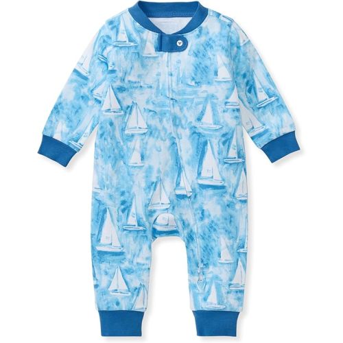 Burt's Bees Baby baby-boys Sleep and Play Pjs, 100% Organic Cotton One-piece Zip Front Footless Romper Jumpsuit Pajamas
