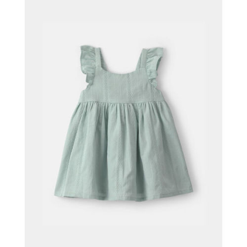 Baby Girl Ruffle-Sleeve Dress - Green - OshKosh B'gosh | Carter's