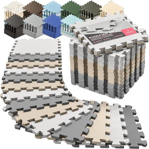 bemaxx Gym Mats Set - EVA Interlocking Foam Floor Tiles Workout Mat Puzzle