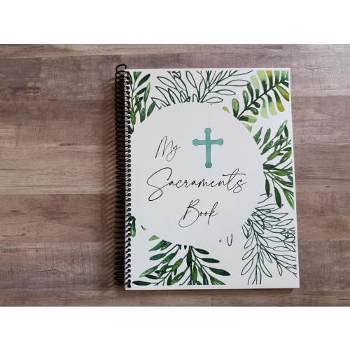 Catholic Sacrament Book- Boy, Godson gift, baptism gift, first holy communion gift, confirmation gift, Catholic memory book