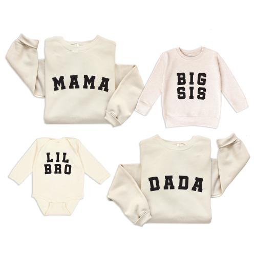 Family Matching Sweatshirts. New Mom Dad Sibling and Baby hospital outfit. family hospital matching outfit. Big BRO and Big SIS sweatshirts.