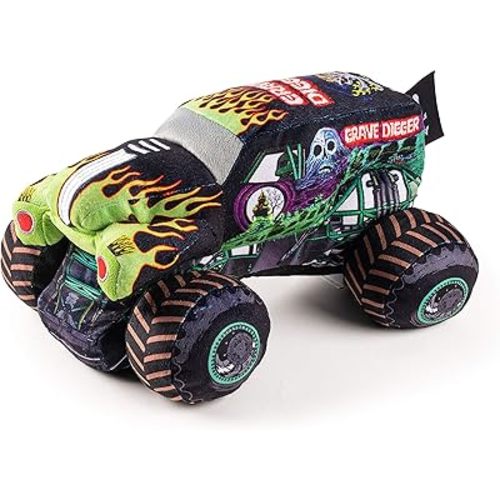 Monster Jam Grave Digger Truck Kids Plush Pillow Buddy for Boys, Multi