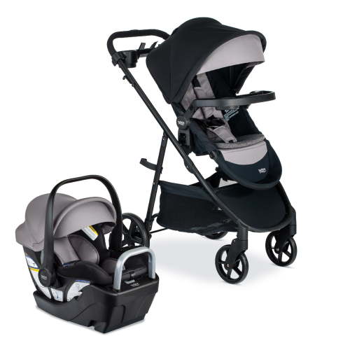 Britax Willow Brook S+ Baby Travel System, Infant Car Seat and Stroller Combo, Graphite Onyx
