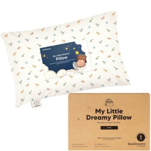 KeaBabies Mini Toddler Pillow with Pillowcase, 9x13 Small Pillow for Toddler, Soft Kids Pillow for Sleeping, Travel, Age 2-4 (Roarsome)
