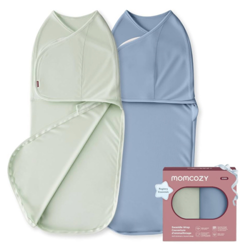Amazon.com: Momcozy Swaddles for Newborns, Quiet Fastener Swaddle for Infant 0-3 Months | New-Parent-Friendly Sleep Sack, Reduce Startle Reflex, Newborn Boys Girls Registry Essentials, 2-Pack, Serenity